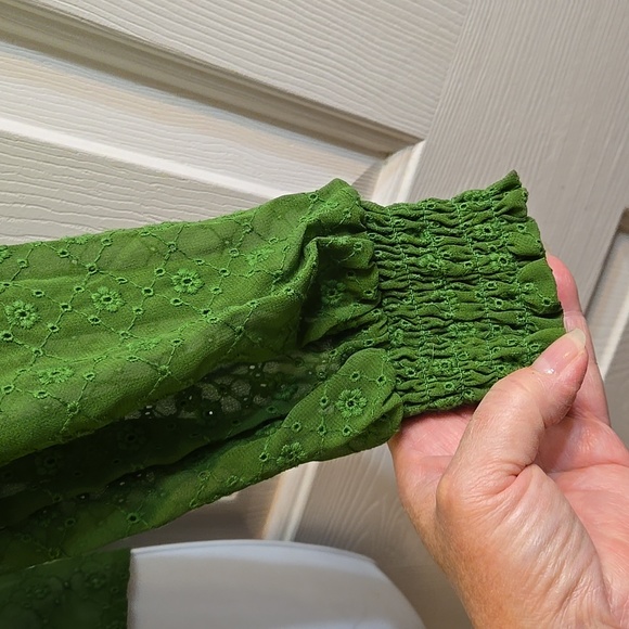 Anthropologie Maeve Laila Ruffle Wrap Long Sleeve Wrap Blouse NWT - Picture 3 of 9